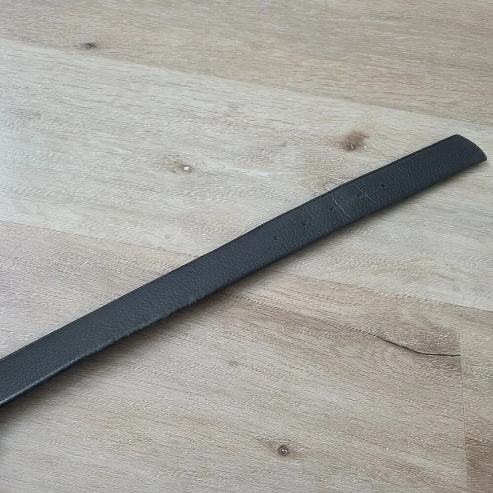 Vintage Brighton Black Leather Belt sz 38 Minimalist Casual Business Formal